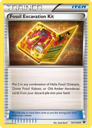 Fossil Excavation Kit (101/124) [XY  Fates Collide] Reverse Holofoil - Uncommon