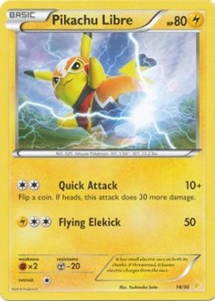 Pikachu Libre (14 - Non-Holo) (014) [XY Trainer Kit Pikachu Libre & Suicune] Normal - Common