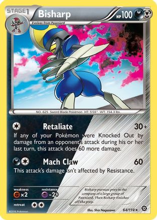 Bisharp (064/114) [XY  Steam Siege] Holofoil - Holo Rare