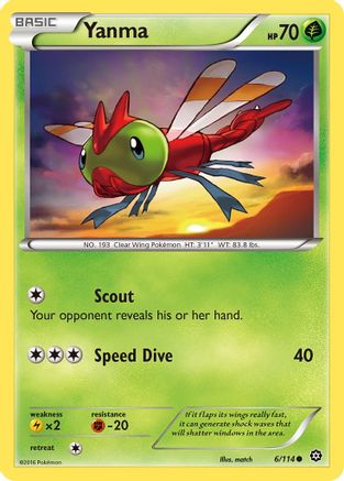Yanma (006/114) [XY  Steam Siege] Reverse Holofoil - Common