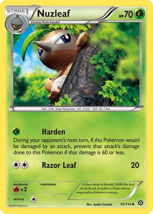 Nuzleaf/114  - Reverse Holofoil XY  Steam Siege - Uncommon