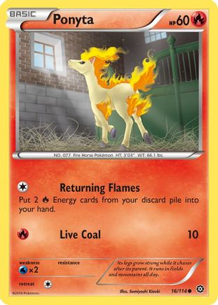 Ponyta (016/114) [XY  Steam Siege] Normal - Common