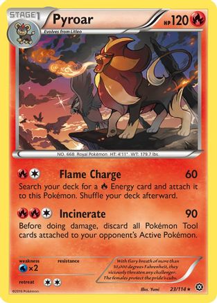 Pyroar (23/114) [XY  Steam Siege] Normal - Rare