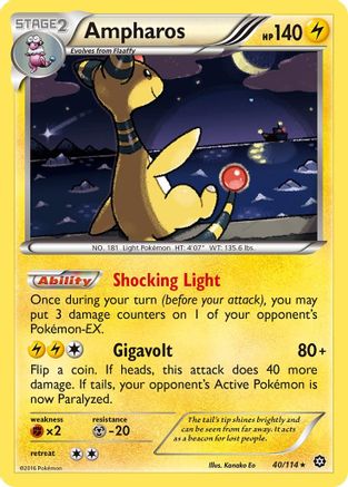 Ampharos (040/114) [XY  Steam Siege] Reverse Holofoil - Holo Rare