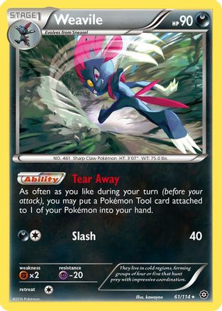 Weavile (061/114) [XY  Steam Siege] Normal - Rare