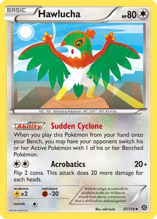 Hawlucha (097/114) [XY  Steam Siege] Reverse Holofoil - Uncommon