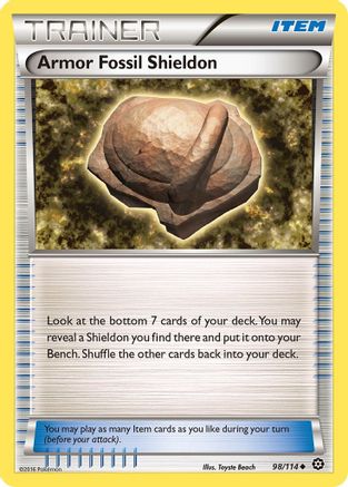 Armor Fossil Shieldon (098/114) [XY  Steam Siege] Reverse Holofoil - Uncommon