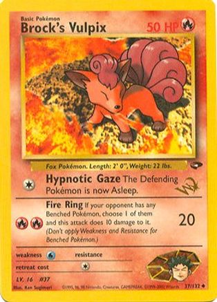 Brock's Vulpix [W Stamped] (037) [WoTC Promo] Normal - Promo