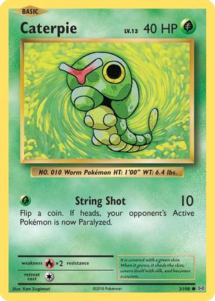 Caterpie (003/108) [XY  Evolutions] Reverse Holofoil - Common