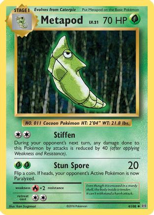 Metapod 004  XY  Evolutions - Uncommon