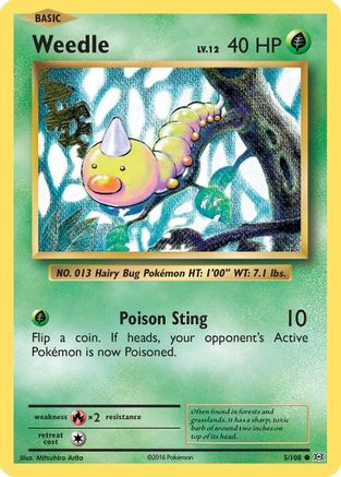 Weedle (005/108) [XY  Evolutions] Normal - Common