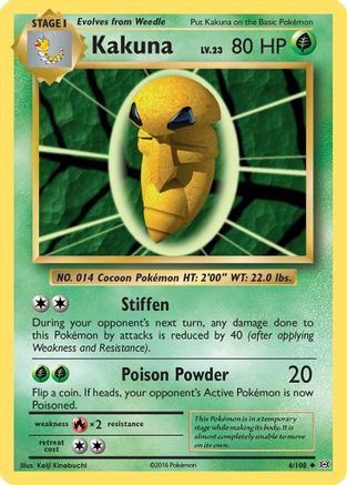 Kakuna (006/108) [XY  Evolutions] Reverse Holofoil - Uncommon