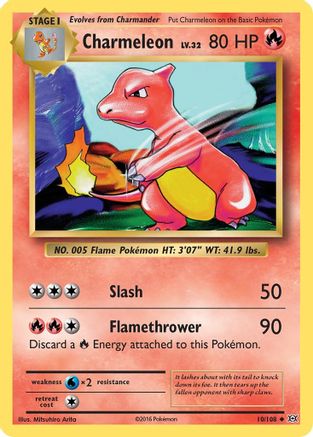 Charmeleon (010/108) [XY  Evolutions] Reverse Holofoil - Uncommon