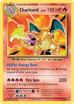 Charizard (011/108) [XY  Evolutions] Holofoil - Holo Rare
