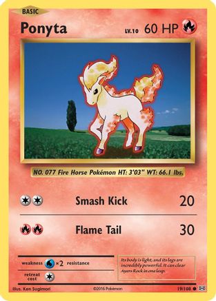 Ponyta (019/108) [XY  Evolutions] Reverse Holofoil - Common