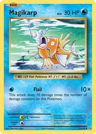 Magikarp 033  - Reverse Holofoil XY  Evolutions - Common