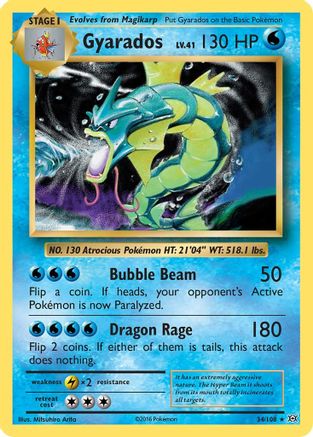 Gyarados (034/108) [XY  Evolutions] Holofoil - Holo Rare