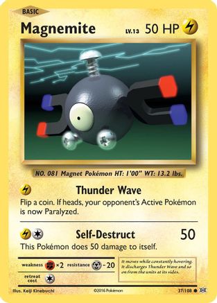 Magnemite 037  - Reverse Holofoil XY  Evolutions - Common