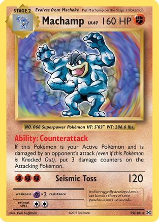 Machamp 059  - Holofoil XY  Evolutions - Holo Rare
