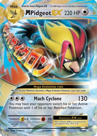 M Pidgeot EX 065  - Holofoil XY  Evolutions - Ultra Rare
