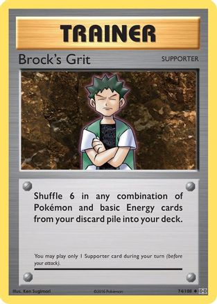 Brock's Grit (074/108) [XY  Evolutions] Reverse Holofoil - Uncommon