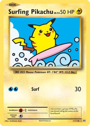 Surfing Pikachu (111/108) [XY  Evolutions] Normal - Secret Rare