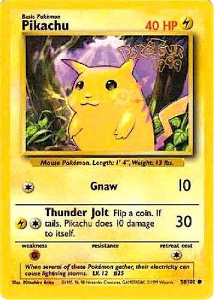 Pikachu (PokeTour 1999) (058/102) [Miscellaneous Cards & Products] Normal - Promo