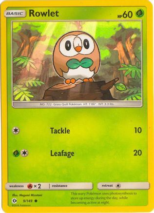 Rowlet (Water Web Holo) (009/149) [Miscellaneous Cards & Products] Holofoil - Promo