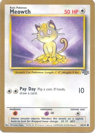 Meowth (Gold Bordered Promo) (056/64) [Miscellaneous Cards & Products] Normal - Promo