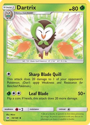 Dartrix (010/149) [SM Base Set] Normal - Uncommon