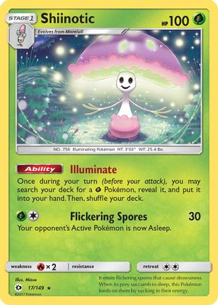 Shiinotic (017/149) [SM Base Set] Holofoil - Holo Rare