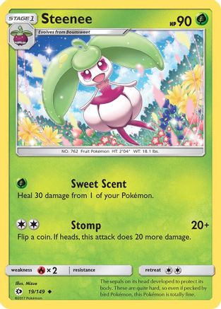 Steenee (019/149) [SM Base Set] Reverse Holofoil - Uncommon