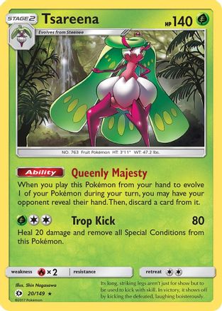 Tsareena (020/149) [SM Base Set] Holofoil - Holo Rare