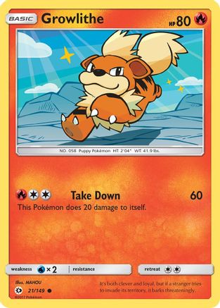 Growlithe (021/149) [SM Base Set] Normal - Common