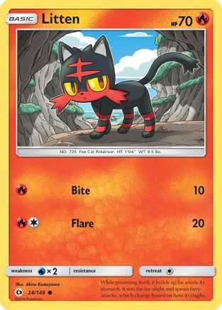 Litten (024/149) [SM Base Set] Reverse Holofoil - Common
