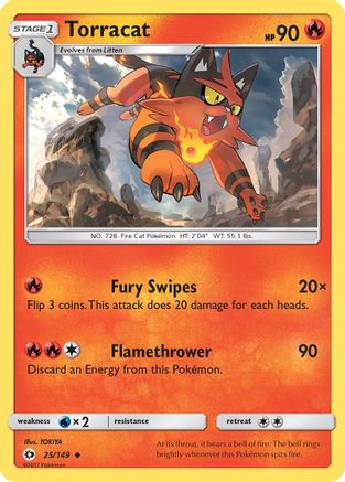 Torracat (025/149) [SM Base Set] Normal - Uncommon