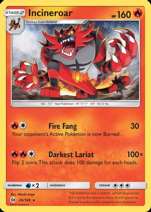 Incineroar (026/149) [SM Base Set] Normal - Rare