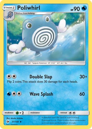 Poliwhirl (031/149) [SM Base Set] Reverse Holofoil - Uncommon