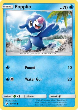 Popplio (039/149) [SM Base Set] Normal - Common