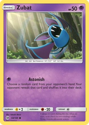 Zubat (054/149) [SM Base Set] Reverse Holofoil - Common