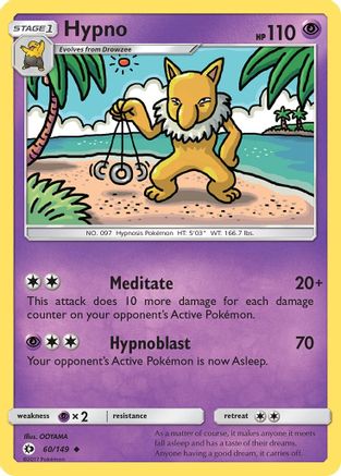 Hypno (060/149) [SM Base Set] Reverse Holofoil - Uncommon