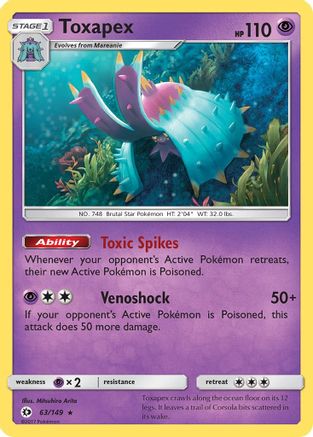 Toxapex (063/149) [SM Base Set] Holofoil - Holo Rare