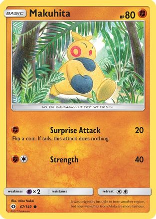 Makuhita 067  SM Base Set - Common