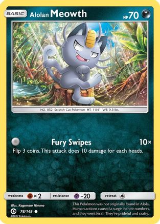 Alolan Meowth (078/149) [SM Base Set] Normal - Common