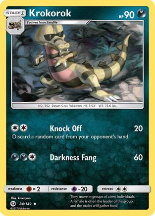Krokorok (084/149) [SM Base Set] Reverse Holofoil - Uncommon