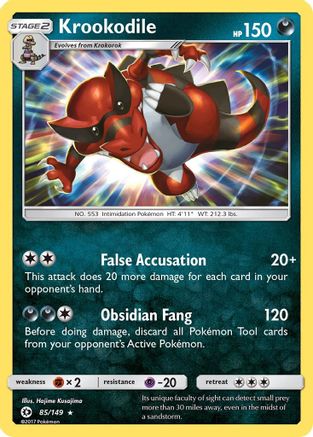 Krookodile (085/149) [SM Base Set] Holofoil - Holo Rare