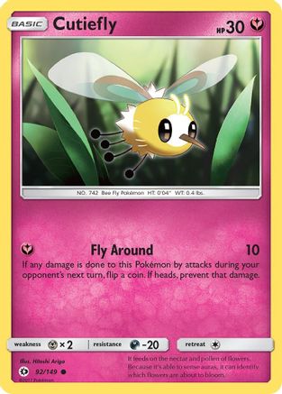 Cutiefly (092/149) [SM Base Set] Normal - Common