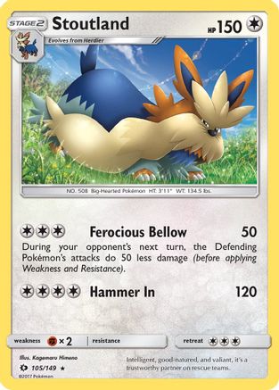Stoutland (105/149) [SM Base Set] Normal - Rare