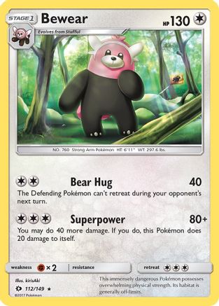 Bewear (112/149) [SM Base Set] Normal - Rare