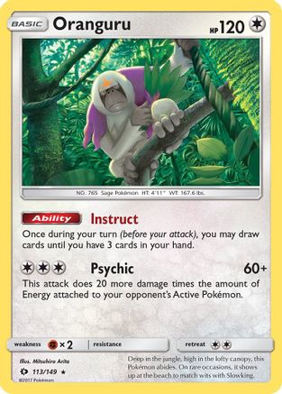 Oranguru (113/149) [SM Base Set] Holofoil - Holo Rare